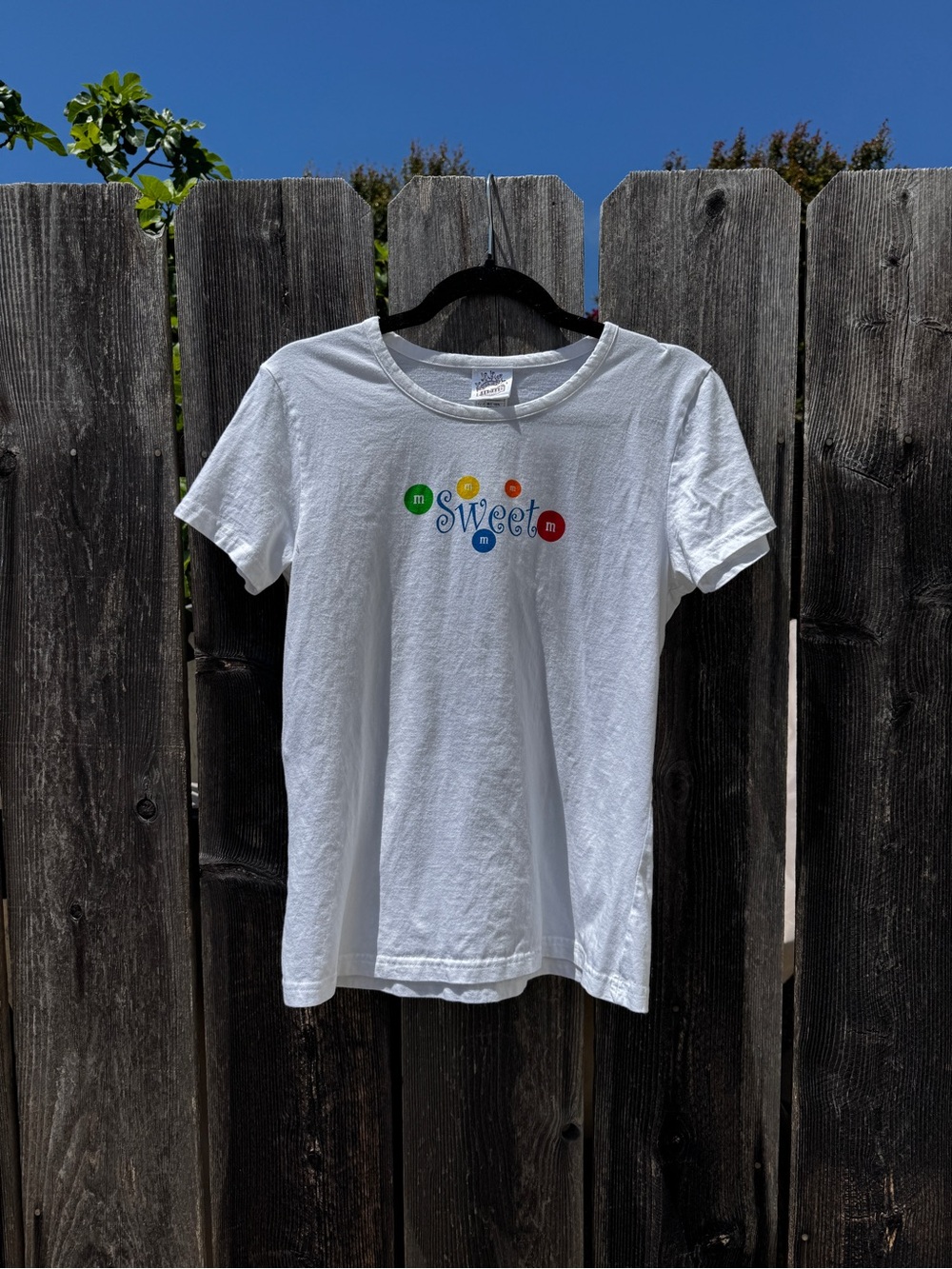 Vintage M&M'S White Short Sleeve Tee from Japan 100% Cotton